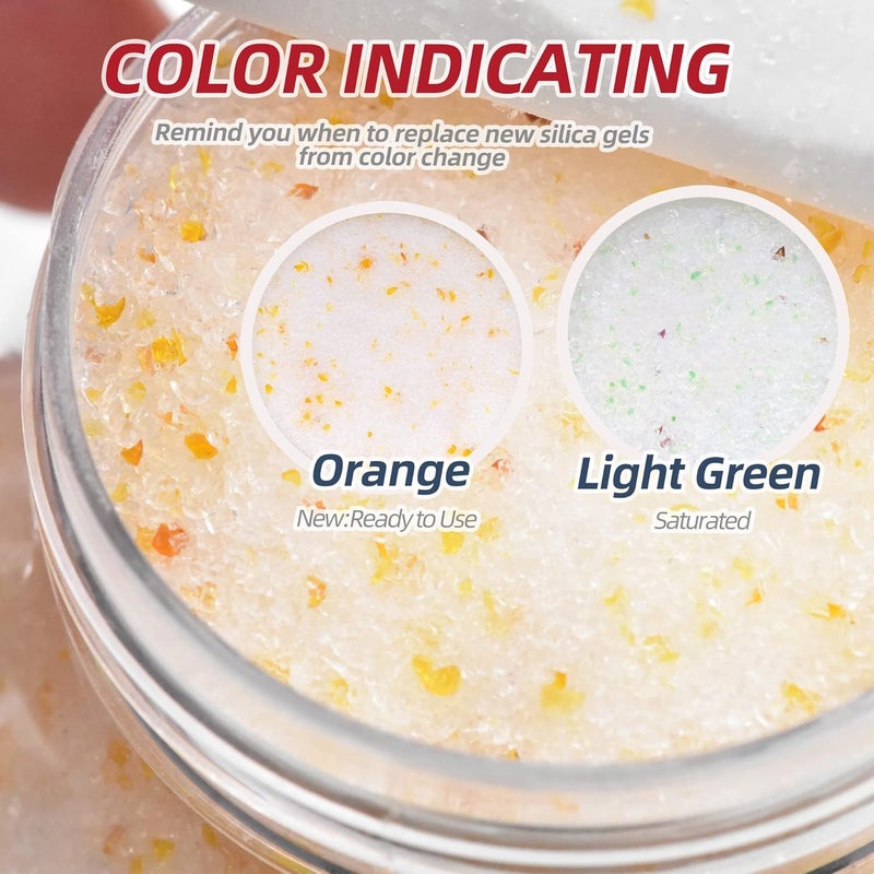 Wisesorb 0.7 LBS Silica Gel Flower Drying Crystals, Orange to Green Color Indicating Flower Drying Silica, Reusable Silica Gel for Drying Flowers - Image 5